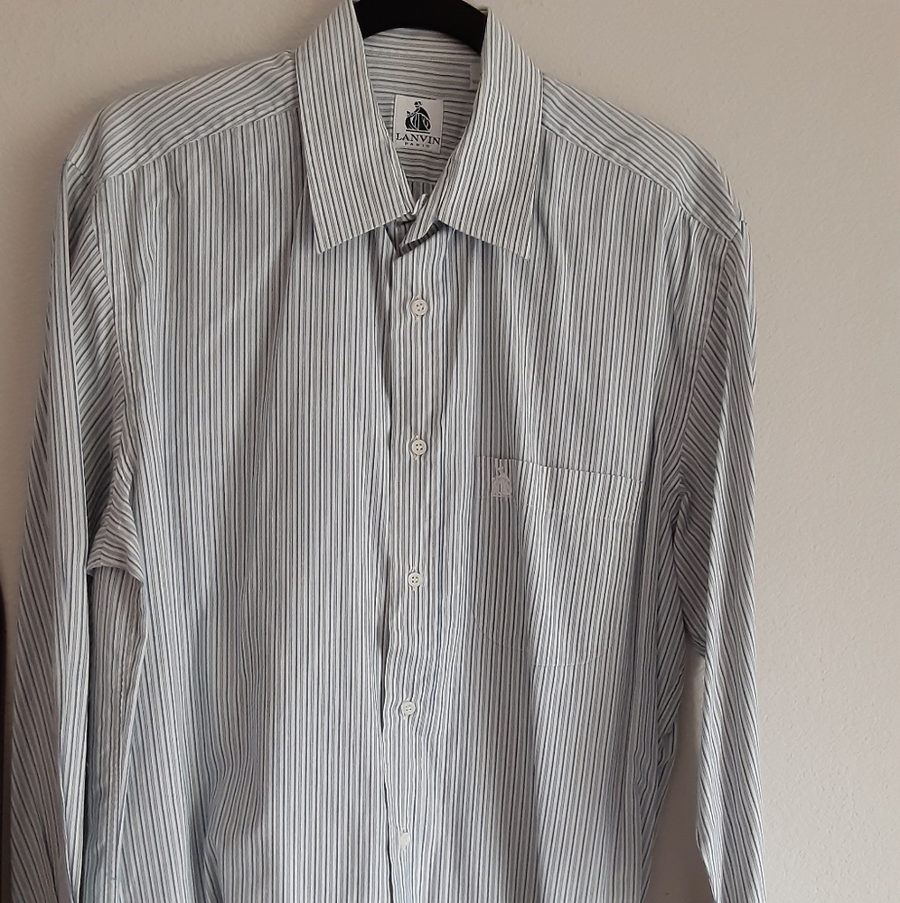 Lanvin button down shirt Hugo boss Zegna Gucci Barneys New York